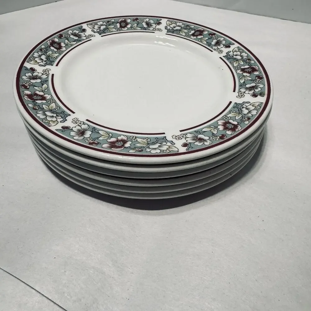Set of 6 Johnson Bros Windsor Ware Malvern Blue Dessert‎ Plates 6” England